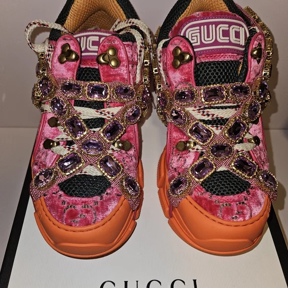 Gucci Women Flashtrek w/Pink Crystal (Special Edition) - NWT, Orginally $2250 - Picture 2 of 10